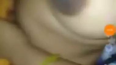 Hubby Showing her Wife Boobs And Pussy On live Show