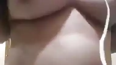 Horny Bangla girl boob show with dirty Bangla talk