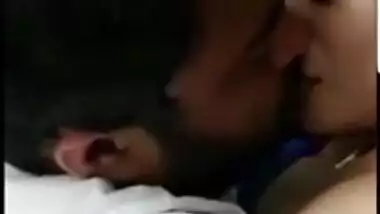 hot desi couple on bed lip lock