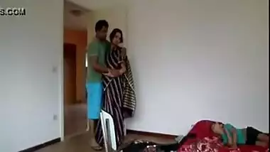 Horny wife letting her hubby’s friend feeling her body