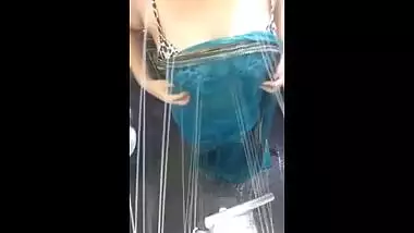 Naughty bhabhi seducing her spouse with a nasty shower