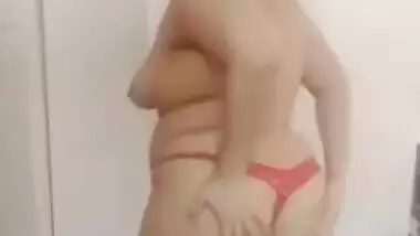 Get Dress With Me. Red Lingerie. Body Lotion. Thick Asian. Model Rebecca