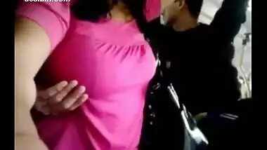 In Bus Touching Boobs