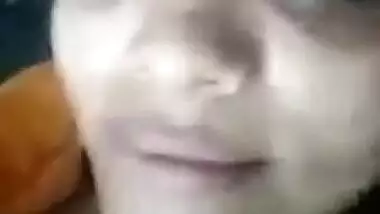 During video call Desi chick proves BF she lies naked in XXX bed