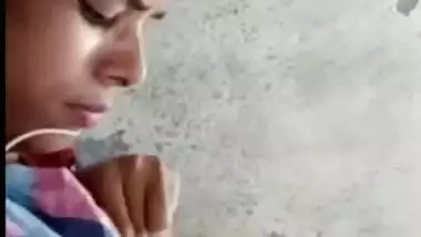 Attractive Desi girl lies on the bed and even flashes her XXX boobs