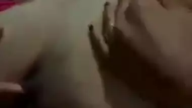 Elder sister displaying pussy of her younger sister