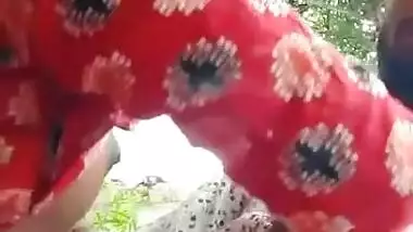 Beautiful village girl fucking with her lover outdoor