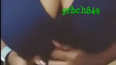 1203 Tamil indian girl pressing her boobs over...