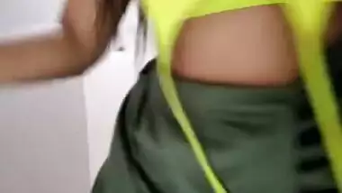 Sexy Eyes Theera showing her boobs and horny expression on her face