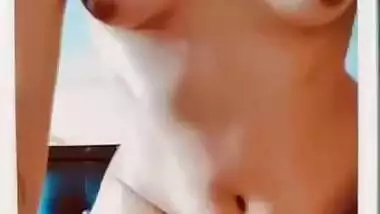 Extremely Sexy Girl Removing Bra Fingering her Pussy & Riding on Dick Moaning Part 3