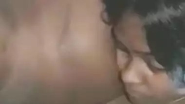 Dark-skinned Indian girl blowjob to hubby