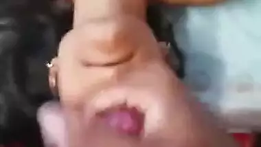 Sexy college girl cums on mouth by bf