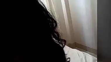 Cute girl in hotel with lover