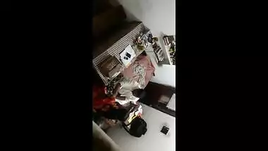 pressing colleague boobs in office