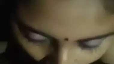 Beautiful Bengali wife sucking dick of her husband